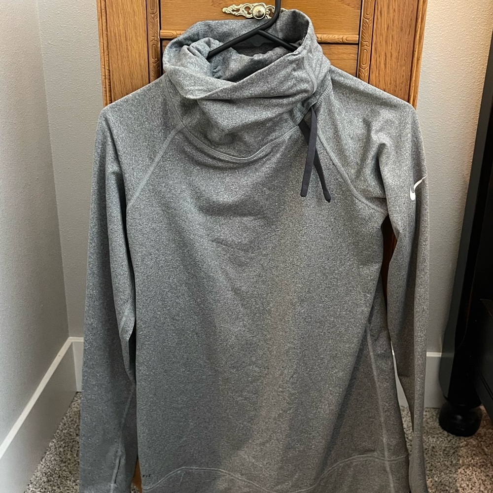 Nike Heather Gray Cowl Neck Pullover